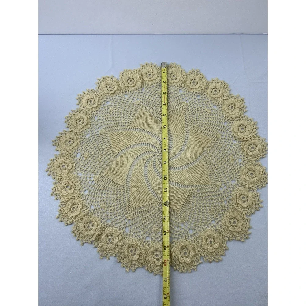 Vintage Handmade Crochet Doily 16